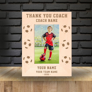 Thank you Coach Soccer Team Name Sports Etched Frames