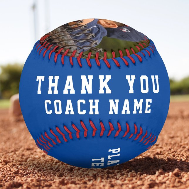 Thank you Coach Team Name Number Photo Baseball (Creator Uploaded)