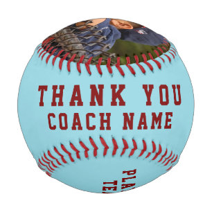 Thank you Coach Team Name Number Photo Baseball