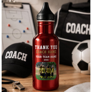 Thank you Coach Team Name Photo 532 Ml Water Bottle