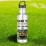 Thank you Coach Team Name Photo 710 Ml Water Bottle<br><div class="desc">Thank you Coach Team Name Photo steel water bottle. Personalise with your coach name, team name, team photo and year. You can change any text on the bottle or erase it. A great gift and a keepsake for a soccer coach! Get the team to sign the non-designed areas with a...</div>