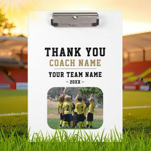 Thank you Coach Team Name Photo Clipboard