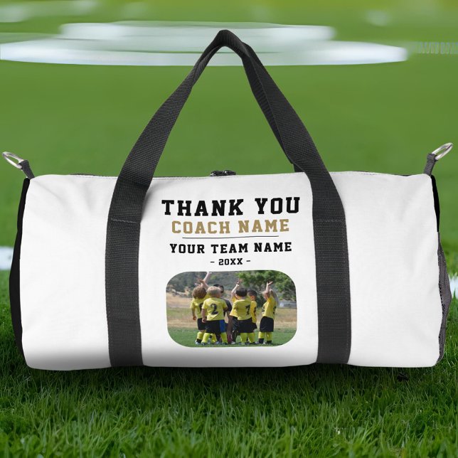 Thank you Coach Team Name Photo Duffle Bag (Creator Uploaded)