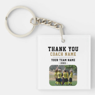 Thank you Coach Team Name Photo Key Ring