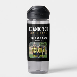 Thank you Coach Team Name Photo Water Bottle
