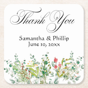 Thank you coaster wedding favors