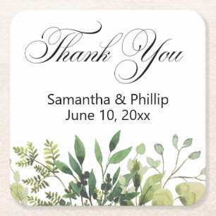 Thank you coaster wedding favors