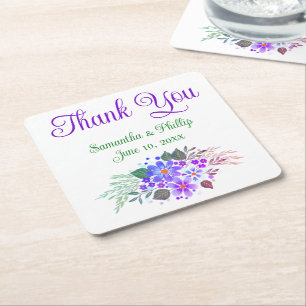 Thank you coaster wedding favour