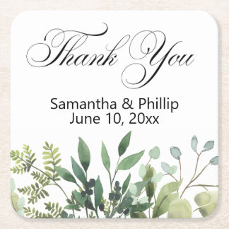 Thank you coaster wedding favours
