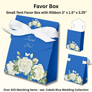 Thank You, Cobalt Blue & White Favour Box