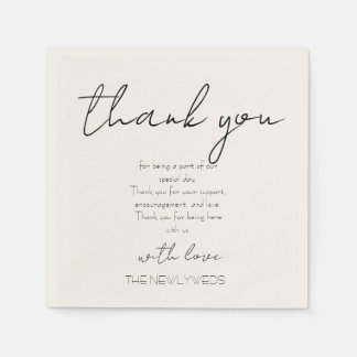 Thank You cocktail napkins