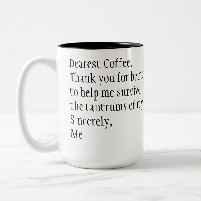 Thank you coffee Two-Tone coffee mug (Left)