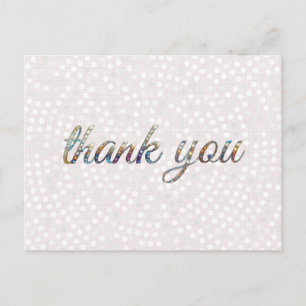 Thank You colorful diamantes Postcard