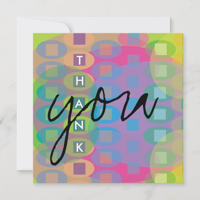 Thank You Colourful Card (Front)
