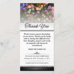 Thank You Colourful Flowers -Words Cannot Express Card