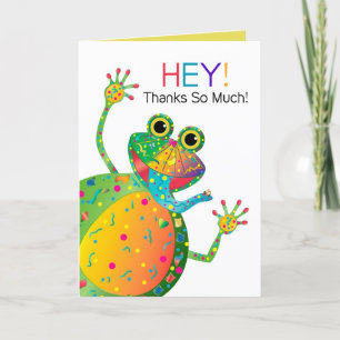 Thank You, Colourful Frog, Kaleidoscope Collection Card
