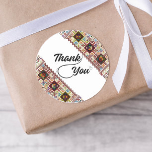 Thank You Colourful Palestinian Tatreez Sticker