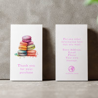Thank you colourful watercolor macaroons