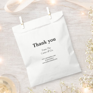 thank you company name from website social emails favour bag