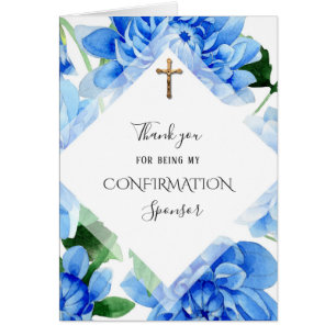 Thank You Confirmation Sponsor Flowers Crucifix