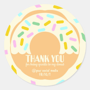 Thank you Cookies Doughnut bakery Classic Round Sticker