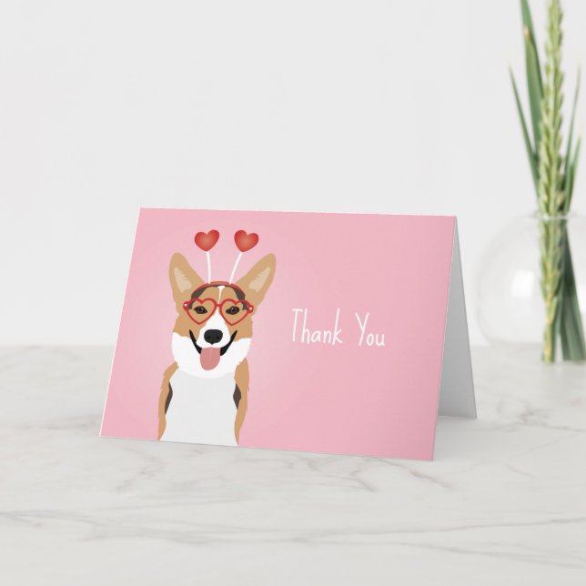Thank You Corgi Dog Valentines Day (Front)