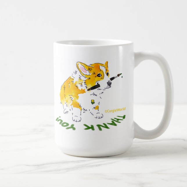 Thank You Corgi Mug (Right)