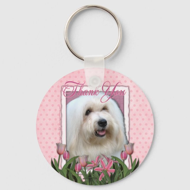 Thank You - Coton de Tulear Key Ring (Front)