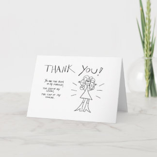 Thank You! Crazyhair Card - Colour it Yourself