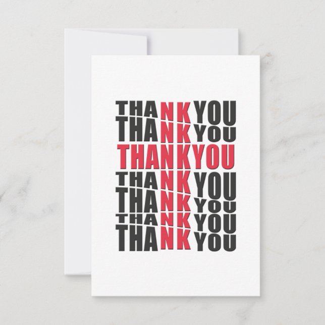 Thank You Cross Flat Card (Front)