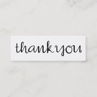 Thank You Cursive black Business Card