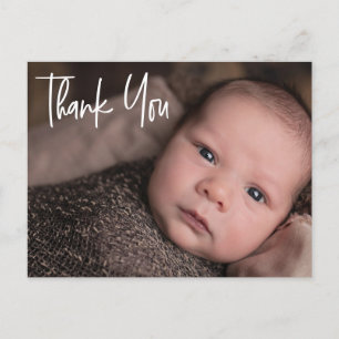 THANK YOU custom Baby photo Announcement Postcard
