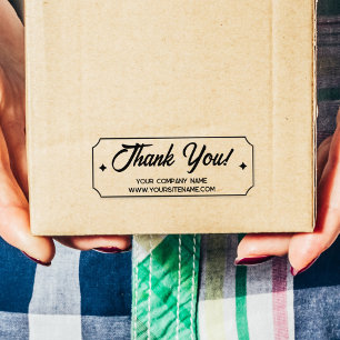 Thank You, Custom Business and Site Rubber Stamp