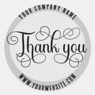 Thank You Custom Business Classic Round Sticker