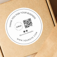 Thank You Custom Company Logo QR Code Social Media