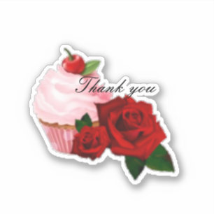 Thank you Custom-Cut Vinyl Sticker