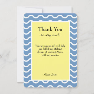 Thank You Custom Editable Text Any Occasion Card