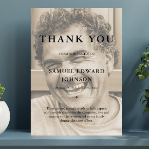 Thank You Custom Funeral Photo Sympathy Grief Loss