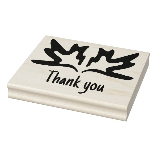 Thank you custom leaf organic rubber stamp (Stamp)