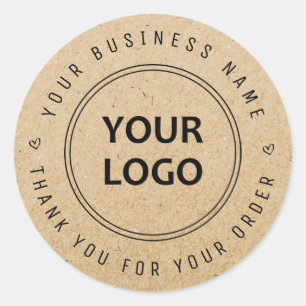 thank you custom logo business Sticker