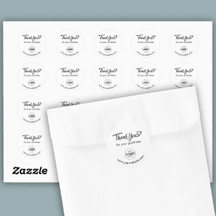 Thank You Custom Logo/ Website Stickers Sheet