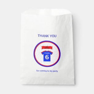 Thank you custom name 6th birthday favour bag