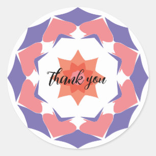 Thank you custom octagon classic round sticker