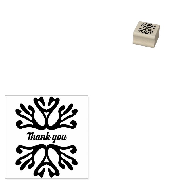 Thank you custom organic rubber stamp (Stamped)