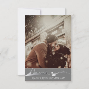 "Thank you" Custom Photo Wedding Card