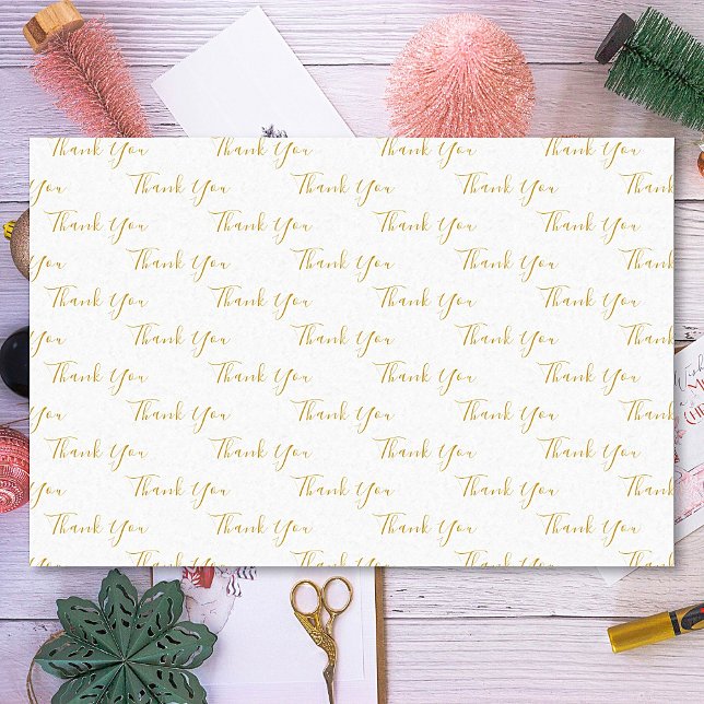 Thank You Custom Text Tissue Paper (Creator Uploaded)