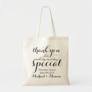 Thank You Custom Wedding Hotel Gift Tote Bag