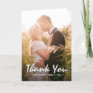 Thank You Custom Wedding Photo Card