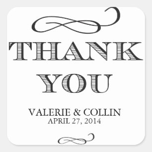 Thank You Custom Wedding Stickers