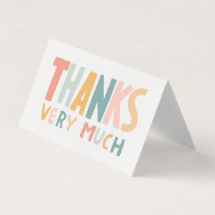 Thank You Customer Appreciation Pastel Handletter Business Card